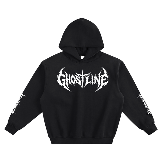 Ghostline Black Boxy Hoodie